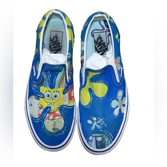 Vans X Spongrbob Collab Slide On Sneaker 8.5 Men’s OR 10 Women Release Box I - Picture 2 of 16